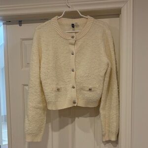 Brand new Cream Button-Up Cardigan H&M size medium